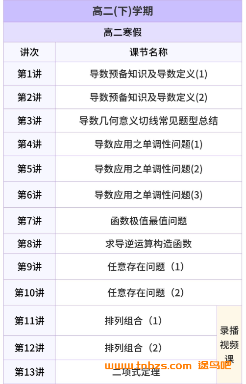 赵礼显2027届高二数学全年班 25暑秋26寒春高二数学课程 百度网盘下载