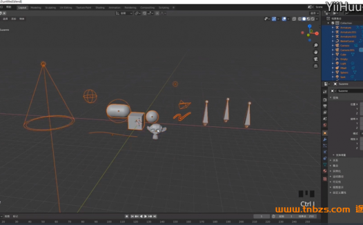 Blender三维动画制作全攻略:135节高清视频+素材文件,零基础到精通