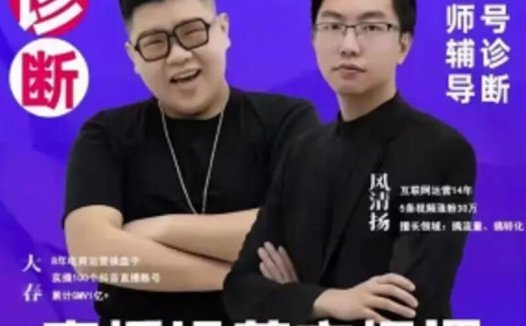 直播带货实战全攻略:风清扬大春亲授账号诊断与运营核心(12讲完整版)