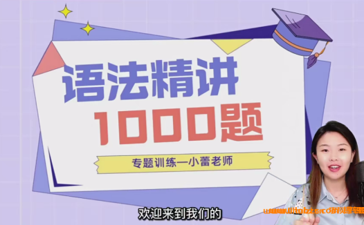 语法特训:小蕾老师精讲1000题,助你攻克英语难关