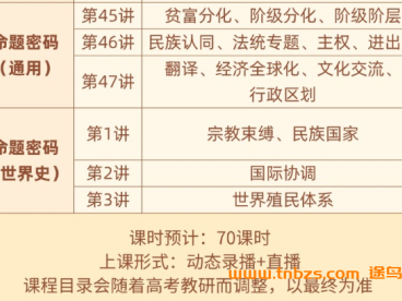 刘勖雯2027届高考历史一轮复习课程联报 408讲视频+44份PDF讲义 中国古代史+中国近代史+中国现代史+世界史通史脉络+历史基础核心串讲+历史大题方法+时空模板+命题密码+选择题技巧+史学研究题+开放论述题 高三历史一轮全题型 百度网盘下载